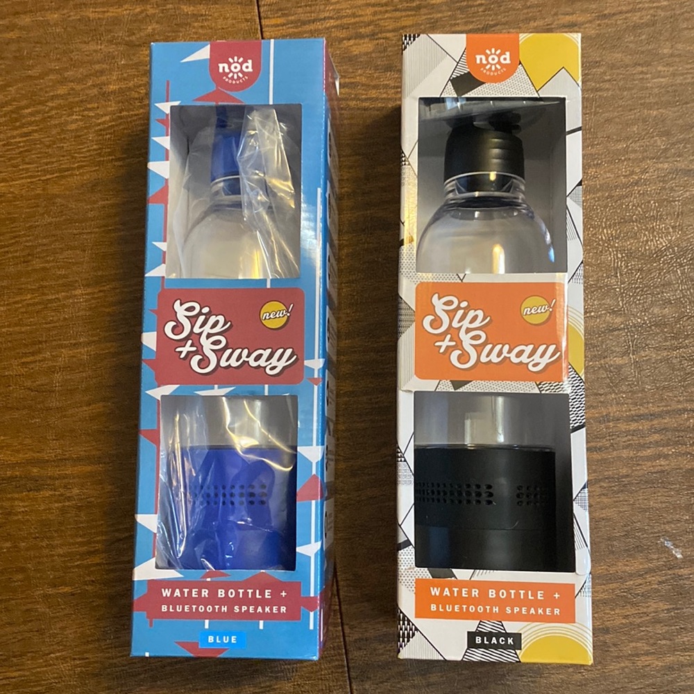 Water Bottle, includes Bluetooth Speaker! Price is for one. Choose blue or black